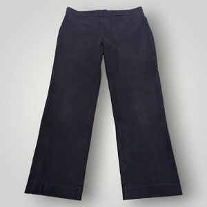 LOFT Bootcut Leg Pants Women's Size 6 Mid Rise Stretch Navy Blue